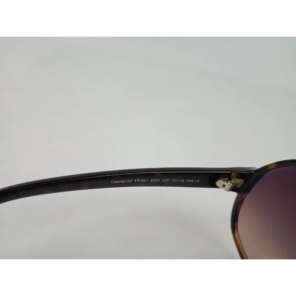 Tom Ford Claude-02 TF991 ECO Havana Brown Round Sunglasses  display picture 2